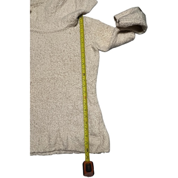 Bebe Sweater off the shoulder or cowl Cream Size L Soft Party Vintage EUC - Picture 12 of 14